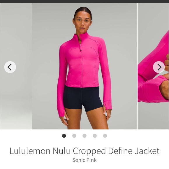 lululemon athletica Jackets & Blazers - Lululemon nulu cropped define jacket SONIC PINK Sz 6 Rare